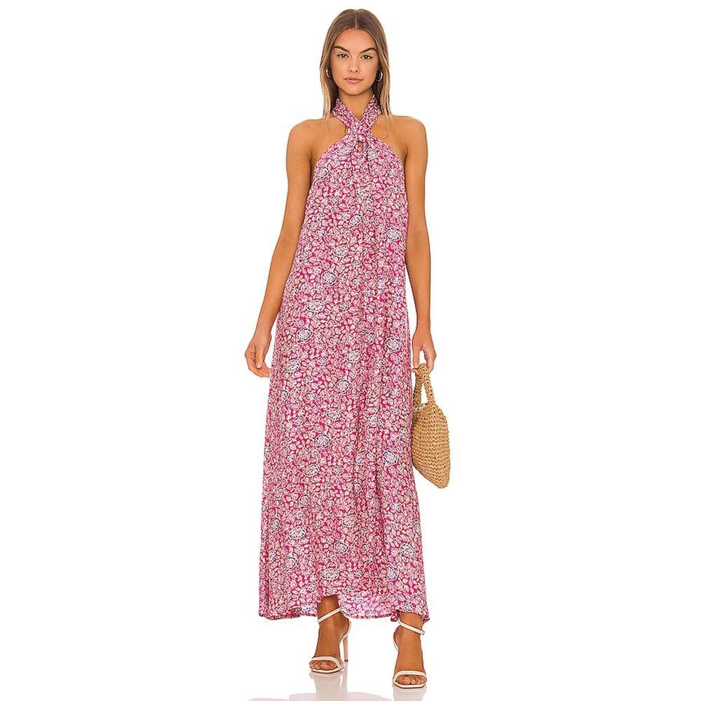 Natalie Martin Pink Floral Maxi Dress